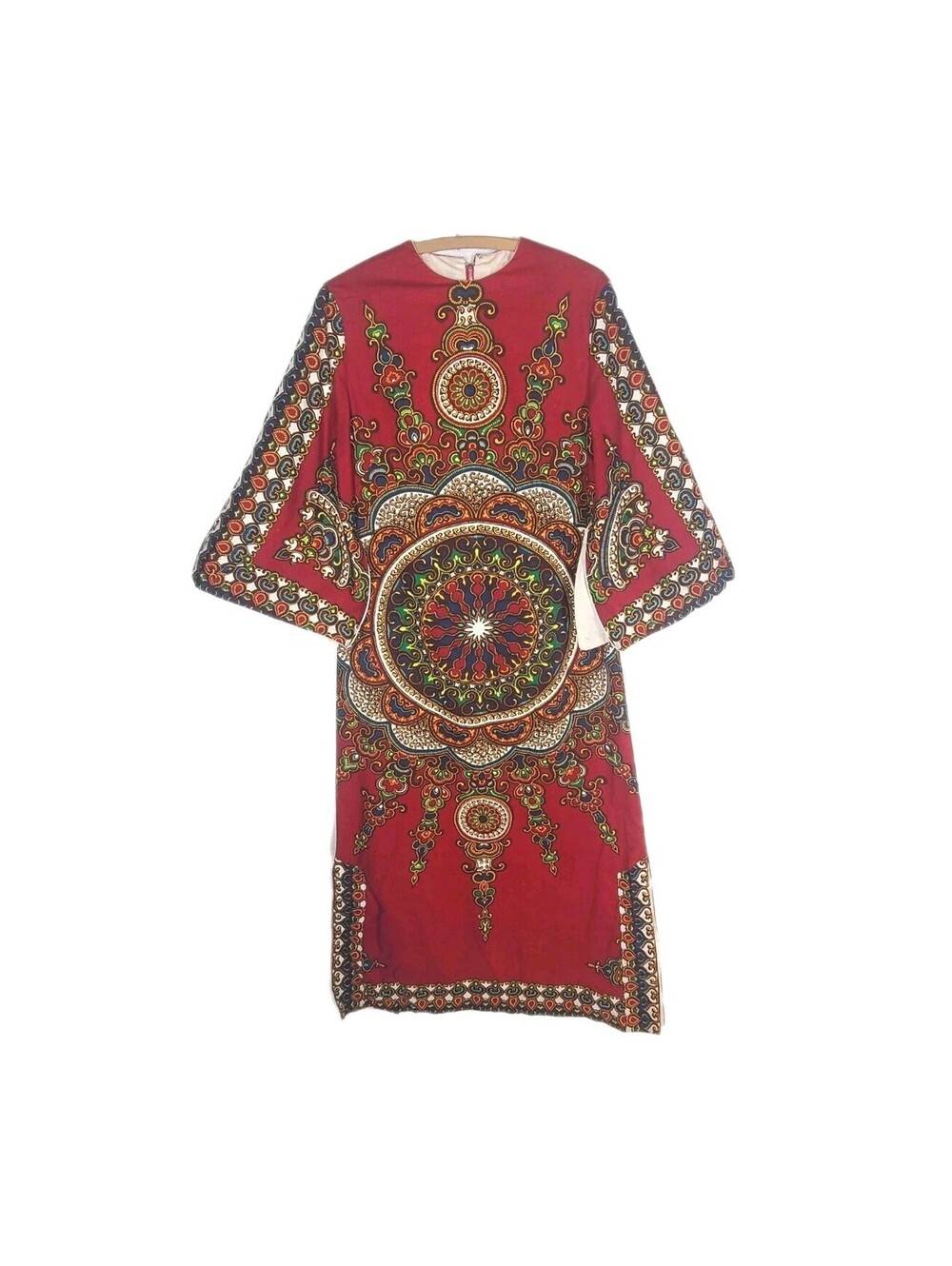 Vintage 1960s African Wax Print Dress Shangri La Boutique Nairobi Hilton Large
